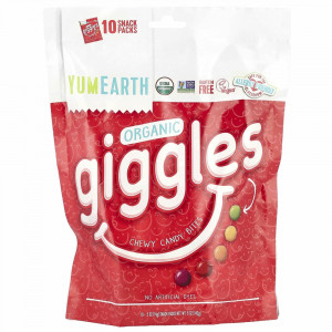 YumEarth, Organic Giggles, 10 упаковок снеков, по 14 г (0,5 унции)