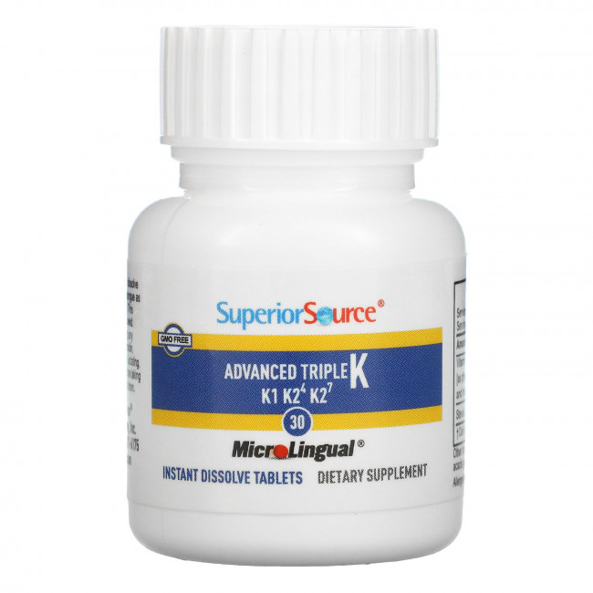 Superior Source, Advanced Triple K, 30 быстрорастворимых таблеток MicroLingual Superior Source, Advanced Triple K, 30 быстрорастворимых таблеток MicroLingual