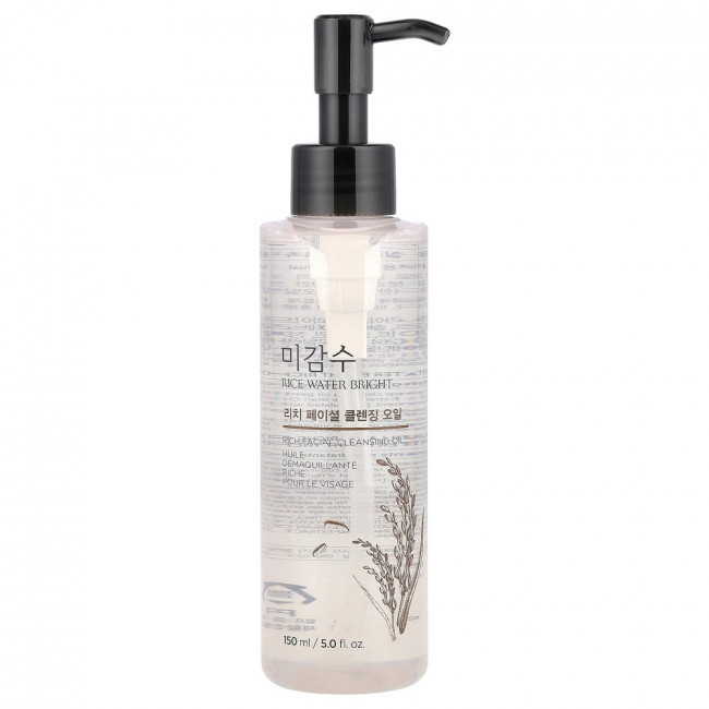 Очищающее масло для лица The Face Shop Rice Water Bright, насыщенное, для нормальной и сухой кожи, 150 мл (5 жидких унций)
