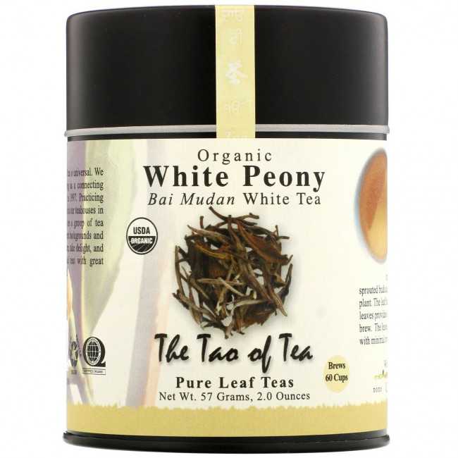 The Tao of Tea, Organic Bai Mudan, белый чай, белый пион, 57 г (2 унции) The Tao of Tea, Organic Bai Mudan, белый чай, белый пион, 57 г (2 унции)
