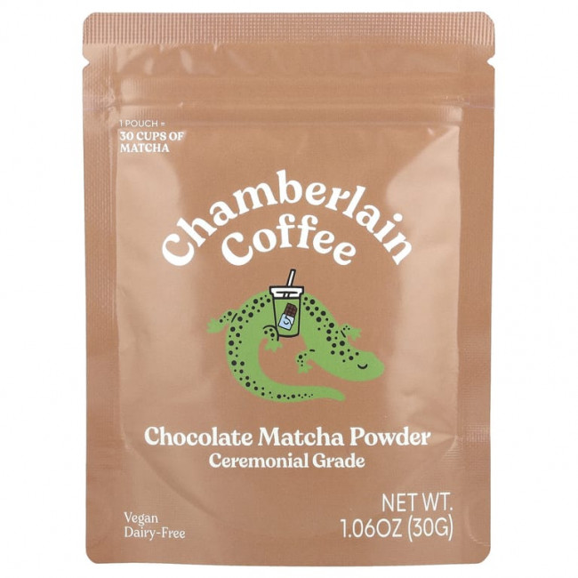 Chamberlain Coffee, Шоколадный порошок матча, церемониальный, 30 г (1,06 унции) Chamberlain Coffee, Шоколадный порошок матча, церемониальный, 30 г (1,06 унции)