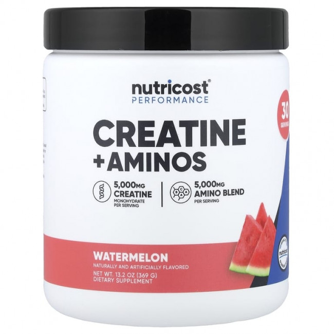 Nutricost, Performance, креатин и аминокислоты, со вкусом арбуза, 369 г (13,2 унции)