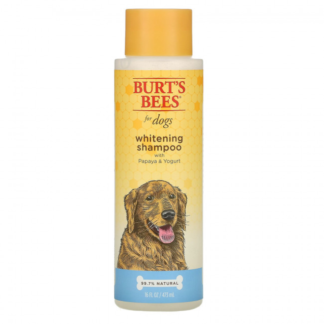 Burt's Bees, Отбеливающий шампунь для собак с папайей и йогуртом, 473 мл (16 жидк. Унций) Burt's Bees, Отбеливающий шампунь для собак с папайей и йогуртом, 473 мл (16 жидк. Унций)