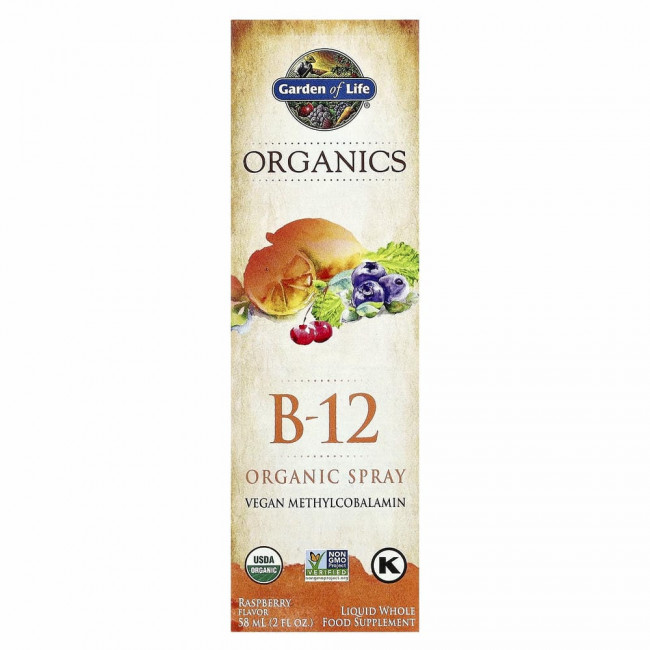Garden of Life, MyKind Organics, органический спрей с витамином B12, со вкусом малины, 58 мл (2 жидк. унции) Garden of Life, MyKind Organics, органический спрей с витамином B12, со вкусом малины, 58 мл (2 жидк. унции)