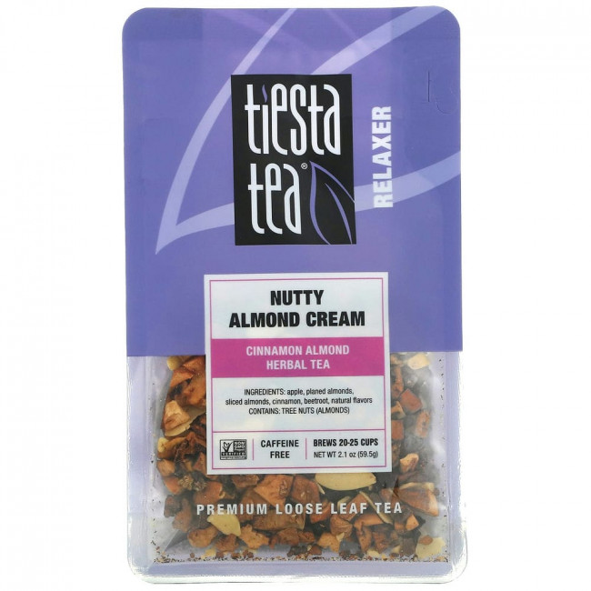 Tiesta Tea Company, Рассыпчатый чай премиального качества, крем с ореховым миндалем, без кофеина, 59,5 г (2,1 унции) Tiesta Tea Company, Рассыпчатый чай премиального качества, крем с ореховым миндалем, без кофеина, 59,5 г (2,1 унции)