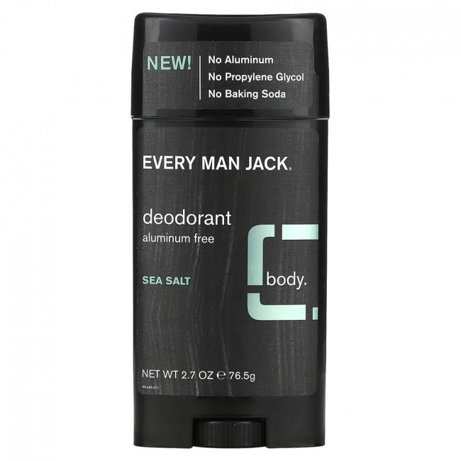 Every Man Jack, Дезодорант, без алюминия, морская соль, 76,5 г (2,7 унции) Every Man Jack, Дезодорант, без алюминия, морская соль, 76,5 г (2,7 унции)