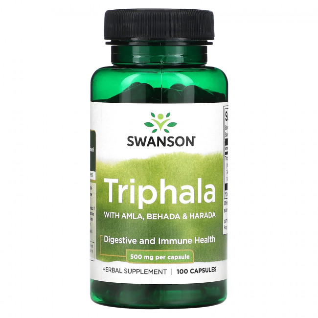 Swanson, Triphla с амлой, бехадой и харадой, 500 мг, 100 капсул Swanson, Triphla с амлой, бехадой и харадой, 500 мг, 100 капсул
