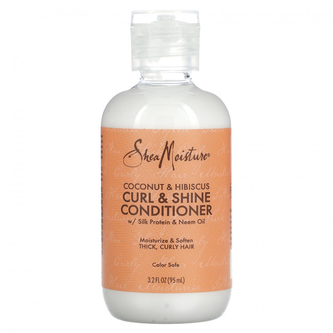 SheaMoisture, Кондиционер для завивки и блеска, для густых вьющихся волос, кокос и гибискус, 95 мл (3,2 жидк. Унции) SheaMoisture, Кондиционер для завивки и блеска, для густых вьющихся волос, кокос и гибискус, 95 мл (3,2 жидк. Унции)