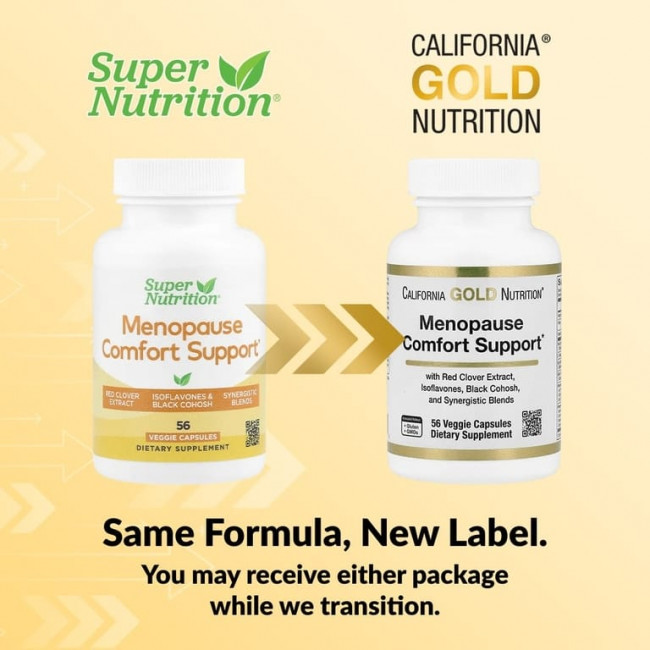California Gold Nutrition, добавка для поддержки в период менопаузы, с фолатом, экстрактом красного клевера, витамином B12 и экстрактом ростков сои, 56 вегетарианских капсул California Gold Nutrition, добавка для поддержки в период менопаузы, с фолатом, экстрактом красного клевера, витамином B12 и экстрактом ростков сои, 56 вегетарианских капсул