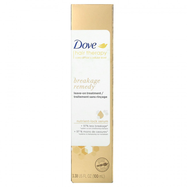 Dove, Hair Therapy, Несмываемое средство от ломкости, 3,38 жидких унций (100 мл) Dove, Hair Therapy, Несмываемое средство от ломкости, 3,38 жидких унций (100 мл)