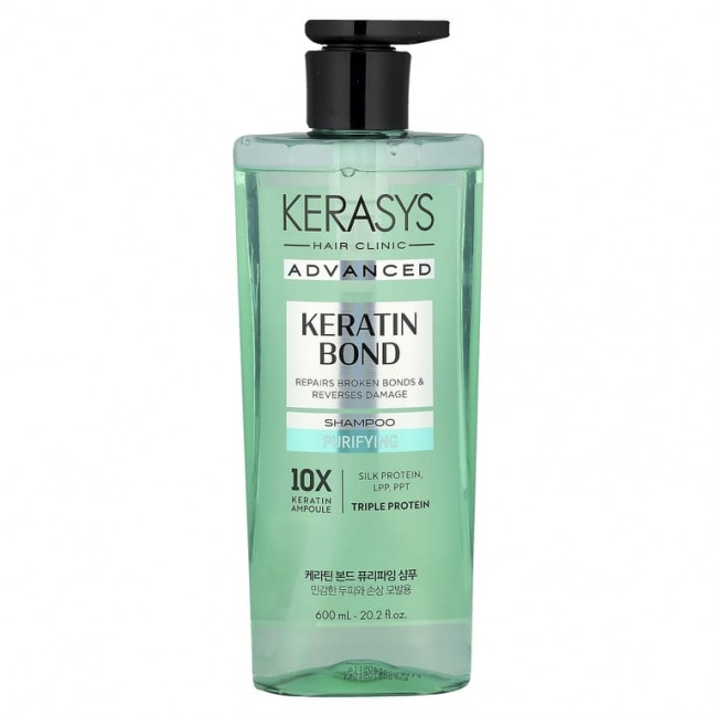 Kerasys, Advanced, шампунь с кератином, очищающий, 600 мл (20,2 жидк. Унции)
