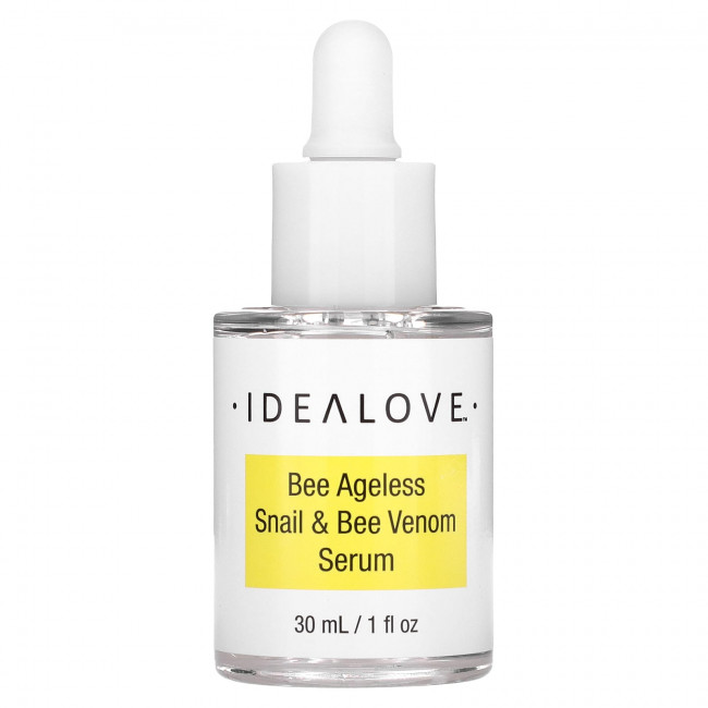 Idealove, Bee Ageless, сыворотка с улиткой и пчелиным ядом, 30 мл (1 жидк. Унция) Idealove, Bee Ageless, сыворотка с улиткой и пчелиным ядом, 30 мл (1 жидк. Унция)