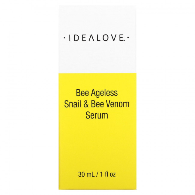 Idealove, Bee Ageless, сыворотка с улиткой и пчелиным ядом, 30 мл (1 жидк. Унция) Idealove, Bee Ageless, сыворотка с улиткой и пчелиным ядом, 30 мл (1 жидк. Унция)