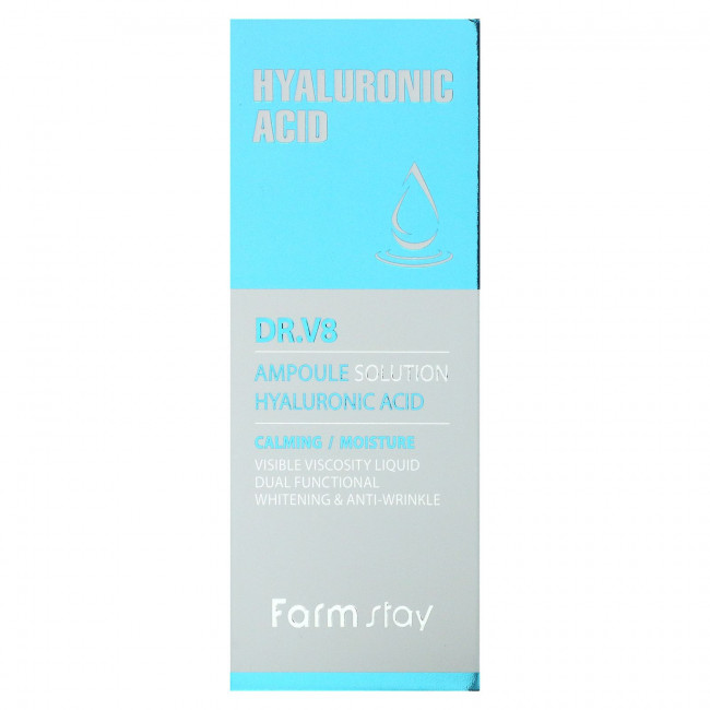 Farmstay, Доктор V8 Ampoule Solution Hyaluronic Acid, 30 мл Farmstay, Доктор V8 Ampoule Solution Hyaluronic Acid, 30 мл