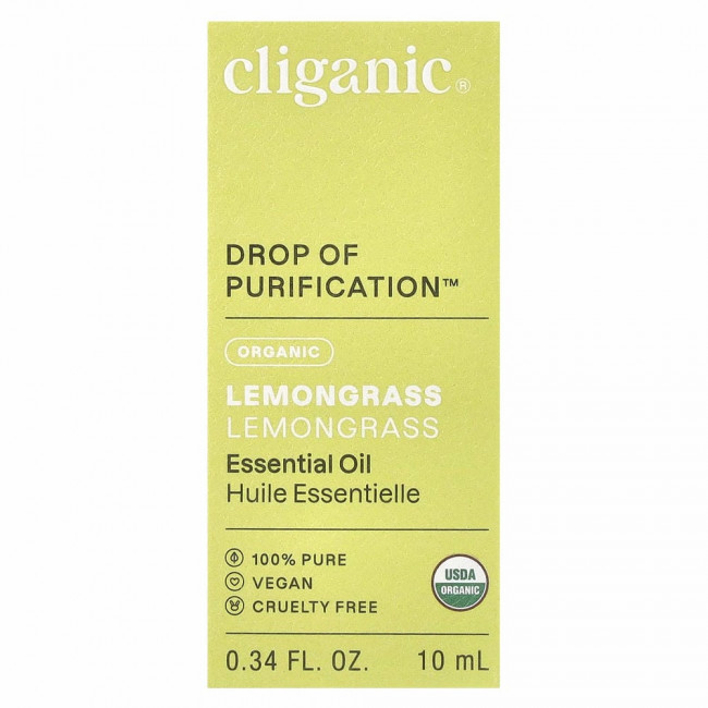 Cliganic, на 100% чистое эфирное масло, лемонграсс, 10 мл (0,33 жидк. унции) Cliganic, на 100% чистое эфирное масло, лемонграсс, 10 мл (0,33 жидк. унции)