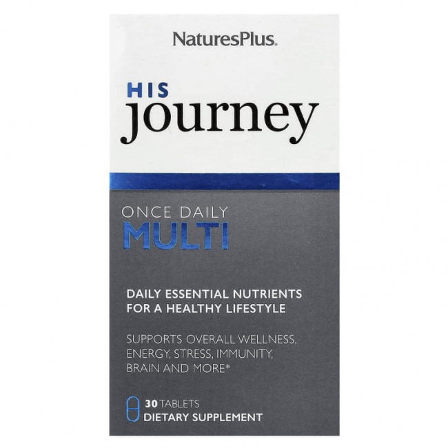 NaturesPlus, His Journey, Once Daily Multi, 30 таблеток