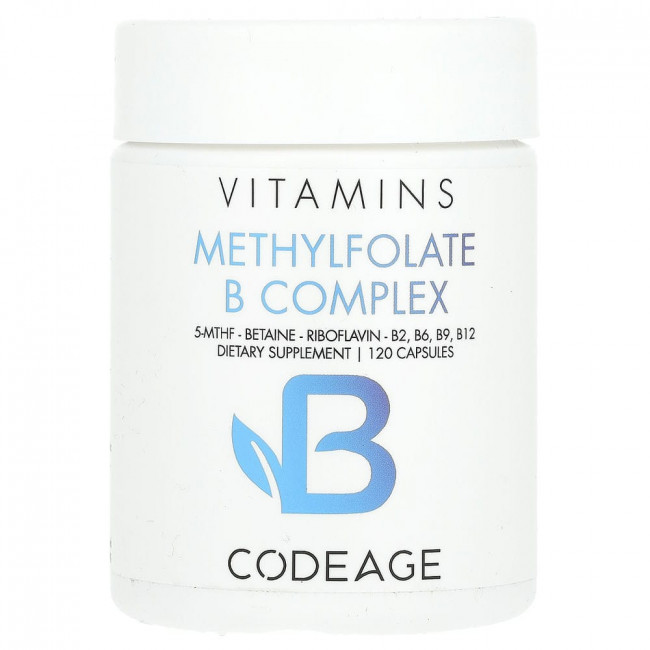 Codeage, Витамины, комплекс метилфолата группы B, 120 капсул