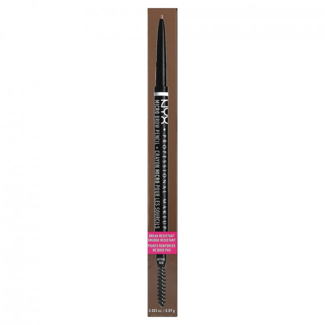 Карандаш для бровей NYX Professional Makeup Micro Brow Pencil, оттенок 01 Taupe, 0,003 унции (0,09 г) Карандаш для бровей NYX Professional Makeup Micro Brow Pencil, оттенок 01 Taupe, 0,003 унции (0,09 г)