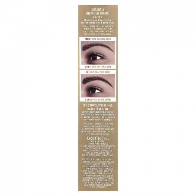 NYX Professional Makeup, Lift & Snatch! Brow Tint Pen, 01 Blonde, 0.03 fl oz (1 ml)