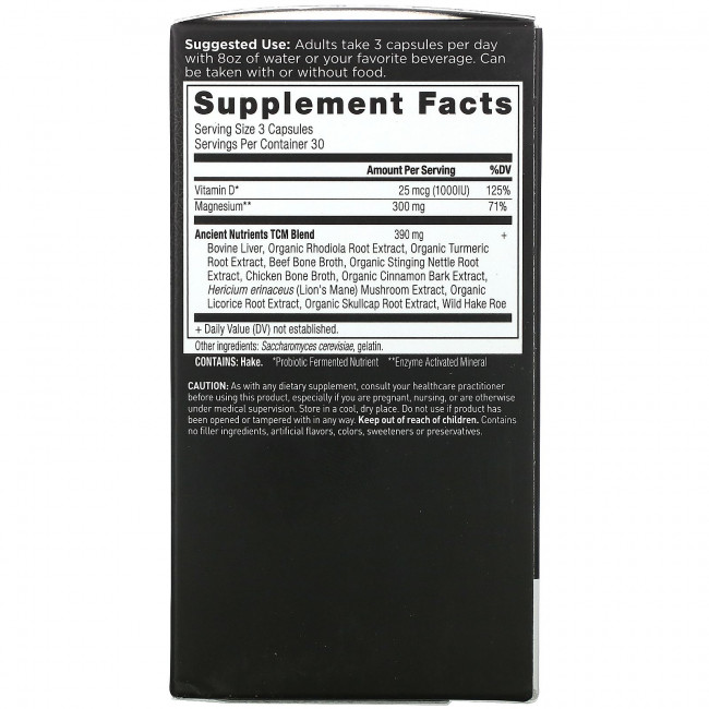 Dr. Axe / Ancient Nutrition, Ancient Nutrients, Магний, 100 мг, 90 капсул
