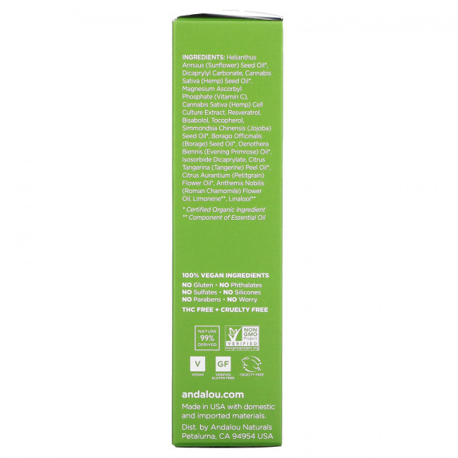 Andalou Naturals, CannaCell, косметическое масло, 30 мл (1 жидк. Унция) Andalou Naturals, CannaCell, косметическое масло, 30 мл (1 жидк. Унция)
