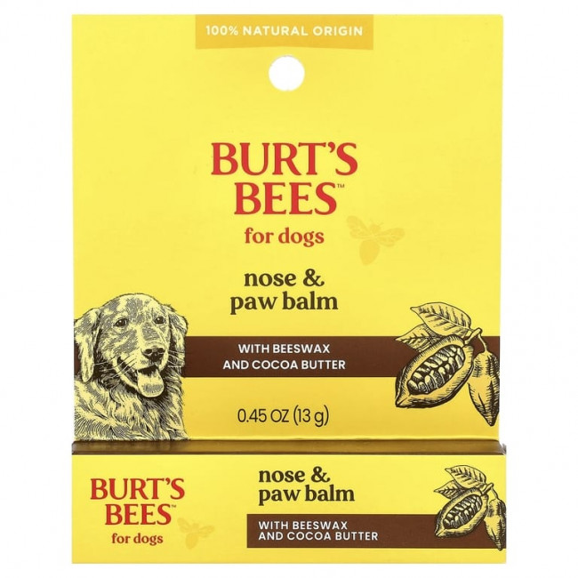 Burt's Bees, бальзам для носа и лап, для собак, 13 г (0,45 унции) Burt's Bees, бальзам для носа и лап, для собак, 13 г (0,45 унции)