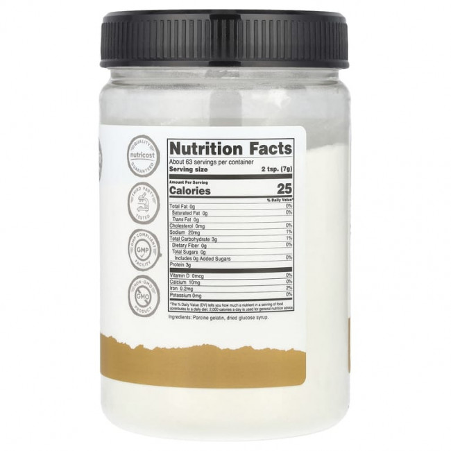 Nutricost, Pantry, желатиновый порошок, без добавок, 454 г (16,2 унции) (Товар снят с продажи) Nutricost, Pantry, желатиновый порошок, без добавок, 454 г (16,2 унции) (Товар снят с продажи)