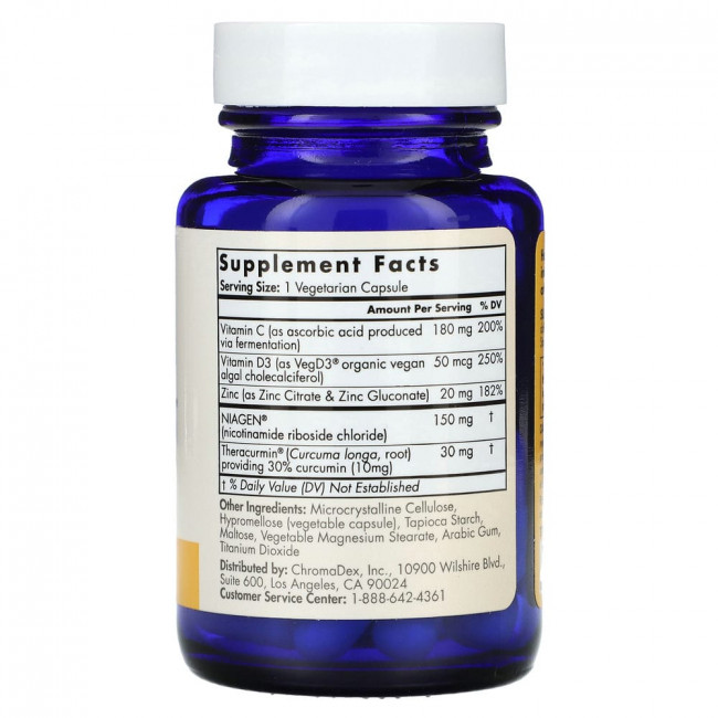 Tru Niagen, Immune, Daily Defense, 30 вегетарианских капсул