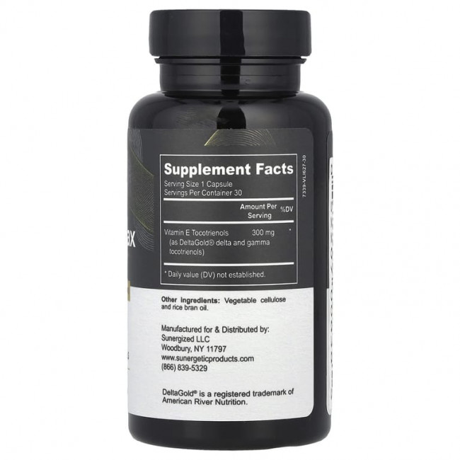 Sunergetic, Annatto Max DeltaGold®, 300 мг, 30 жидких капсул Sunergetic, Annatto Max DeltaGold®, 300 мг, 30 жидких капсул