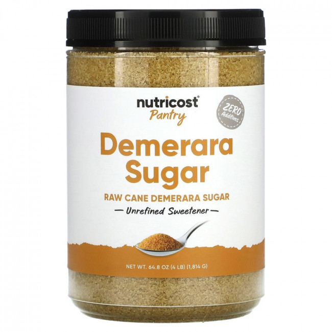 Nutricost, Pantry, Demerara Sugar, Unrefined Sweetener, 64.8 oz (1,814 g)