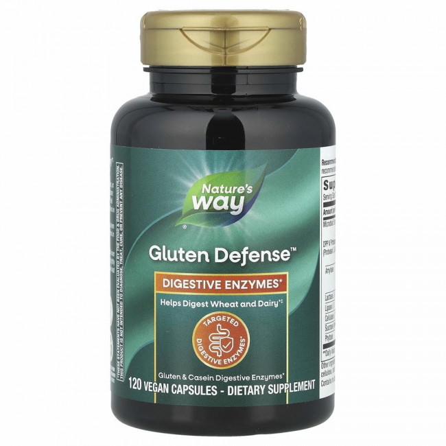 Nature's Way, Gluten Defense с DPP IV, 120 веганских капсул Nature's Way, Gluten Defense с DPP IV, 120 веганских капсул