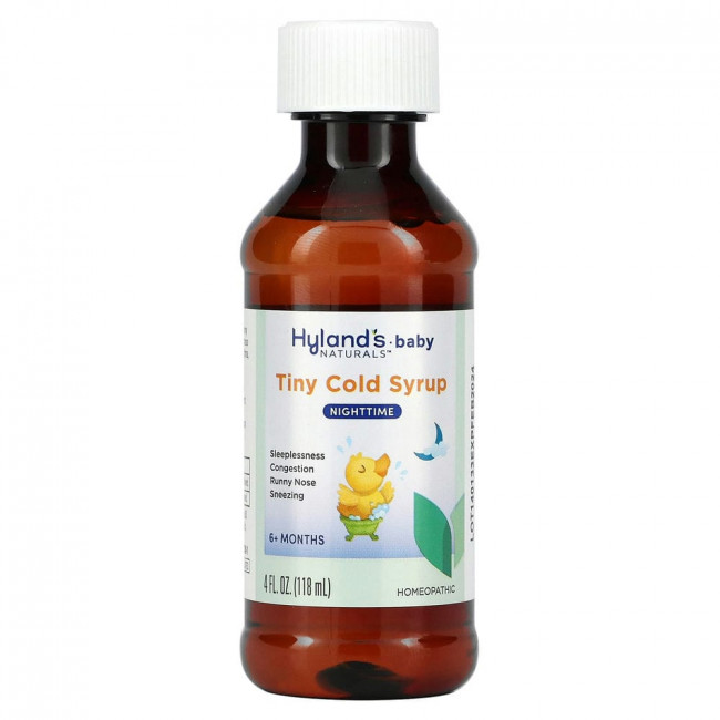 Hyland's, Baby, детский сироп от простуды, для приема на ночь, для детей от 6 месяцев и старше, 118 мл (4 жидких унции) Hyland's, Baby, детский сироп от простуды, для приема на ночь, для детей от 6 месяцев и старше, 118 мл (4 жидких унции)