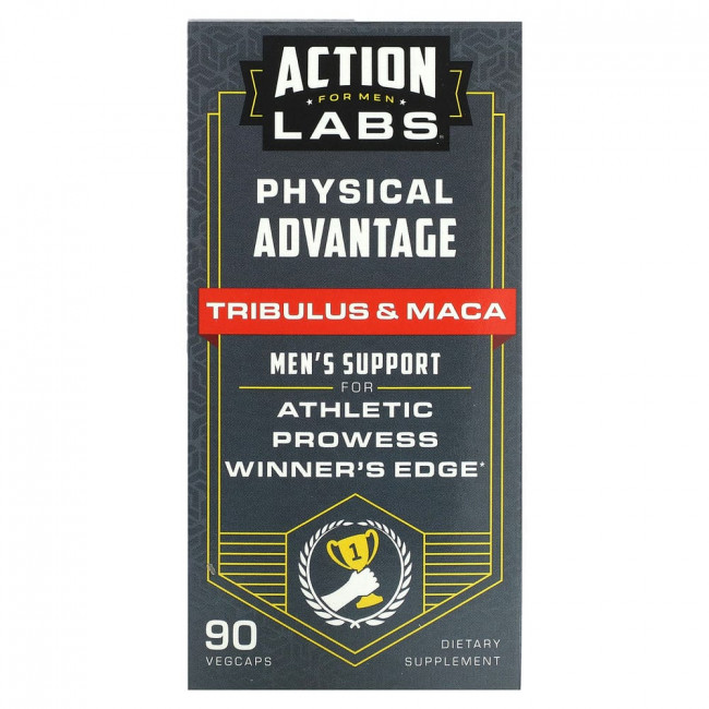 Action Labs, Для мужчин, Physical Advantage, якорцы и мака, 90 вегетарианских капсул