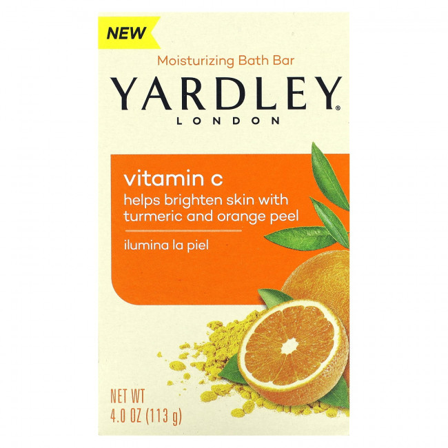 Yardley London, Увлажняющее мыло для ванн, витамин C, 113 г (4 унции) Yardley London, Увлажняющее мыло для ванн, витамин C, 113 г (4 унции)