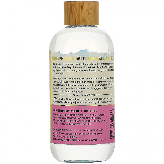 Humphrey's, Witch Hazel, тоник без спирта с розой, успокаивающий, 236 мл (8 жидк. Унций) Humphrey's, Witch Hazel, тоник без спирта с розой, успокаивающий, 236 мл (8 жидк. Унций)
