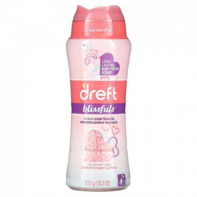 Dreft, Blissfuls, средство для усиления аромата во время стирки, 515 г (18,2 унции)