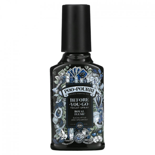 Poo-Pourri, Before-You-Go, Royal Flush, спрей-освежитель для туалета, 118 мл (4 жидк. унции) Poo-Pourri, Before-You-Go, Royal Flush, спрей-освежитель для туалета, 118 мл (4 жидк. унции)