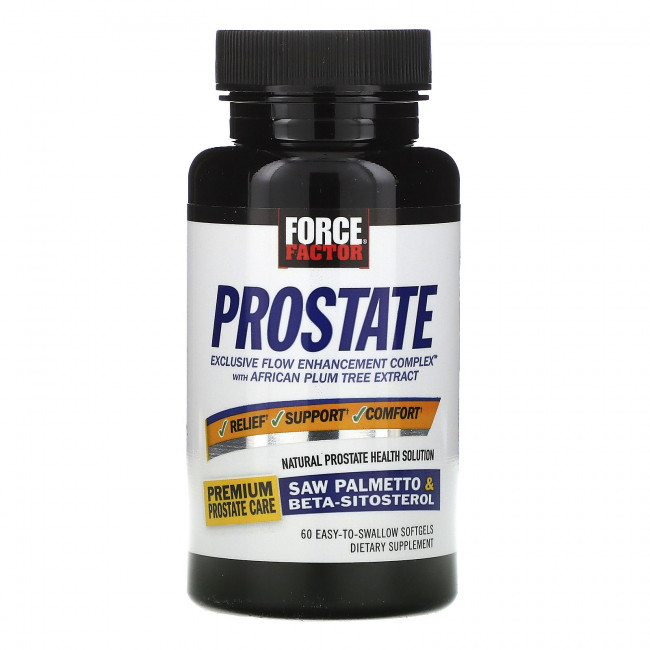 Force Factor, Prostate, натуральное средство для здоровья простаты, 60 удобных капсул Force Factor, Prostate, натуральное средство для здоровья простаты, 60 удобных капсул
