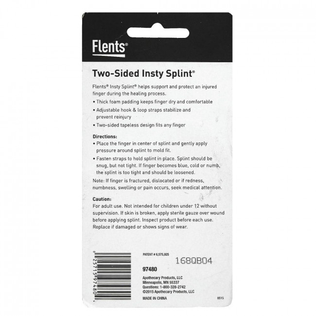 Flents, Insty Splint, Two-Sided Finger Splint, M, L Combo, 2 Count