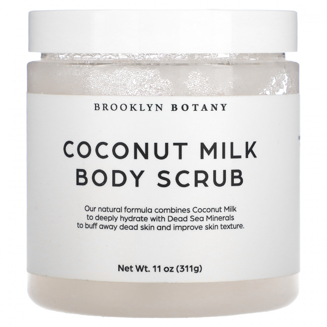 Brooklyn Botany, Скраб для тела с кокосовым молоком, 300 г (10,5 унции) Brooklyn Botany, Скраб для тела с кокосовым молоком, 300 г (10,5 унции)