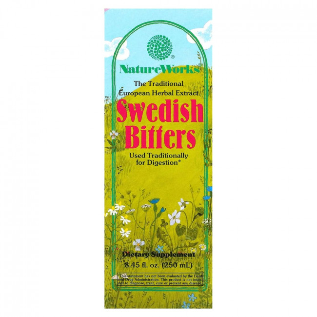 Nature's Way, NatureWorks, шведская горькая настойка, 250 мл (8,45 жидк. унции) Nature's Way, NatureWorks, шведская горькая настойка, 250 мл (8,45 жидк. унции)