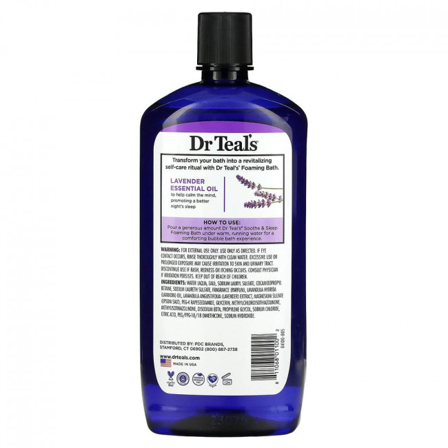 Dr. Teals, Foaming Bath with Pure Epsom Salt, Lavender, 34 fl oz (1,000 ml)