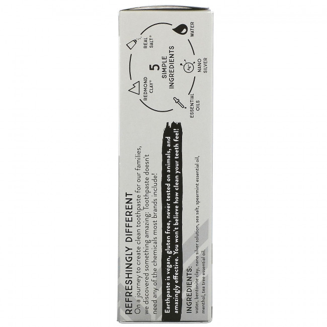 Redmond Trading Company, Earthpaste, минеральная зубная паста, несладкая, мята, 113 г (4 унции) Redmond Trading Company, Earthpaste, минеральная зубная паста, несладкая, мята, 113 г (4 унции)