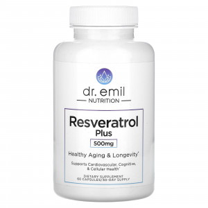 Dr. Emil Nutrition, Ресвератрол плюс, 250 мг, 60 капсул