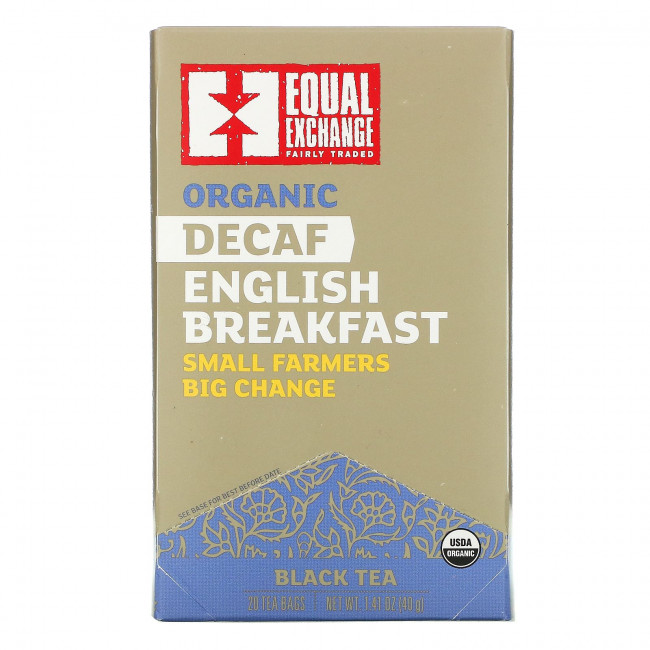 Equal Exchange, Organic Decaf English Breakfast, Black Tea, 20 Tea Bags, 1.41 oz ( 40 g) Equal Exchange, Organic Decaf English Breakfast, Black Tea, 20 Tea Bags, 1.41 oz ( 40 g)