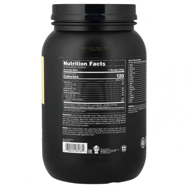 Animal, Isolate Loaded Whey Protein™, порошок из сывороточного протеина, со вкусом булочки с корицей, 907 г (2 фунта) Animal, Isolate Loaded Whey Protein™, порошок из сывороточного протеина, со вкусом булочки с корицей, 907 г (2 фунта)