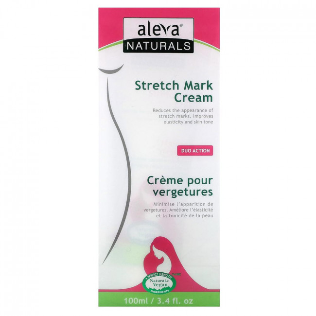 Aleva Naturals, крем от растяжек, двойного действия, 100 мл (3,4 жидких унции) (снят с производства)