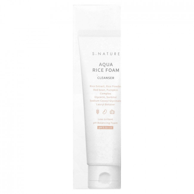 S.NATURE, Aqua Rice Foam Cleanser, 2.7 fl oz (80 ml) S.NATURE, Aqua Rice Foam Cleanser, 2.7 fl oz (80 ml)