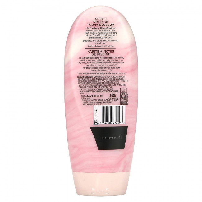Olay, Гель для душа с увлажняющими лентами, ши и нотки пиона, 532 мл (18 жидк. Унций) Olay, Гель для душа с увлажняющими лентами, ши и нотки пиона, 532 мл (18 жидк. Унций)