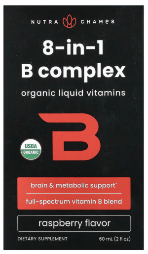 NutraChamps, B Complex, малина, 60 мл (2 жидк. Унции)